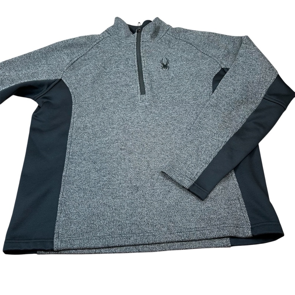 Spyder Outbound Half-Zip Stryke Jacket Black/Heathered Gray #1299048 - Large
